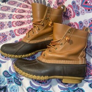 L.L. Bean VINTAGE Made in Maine Leather Rain Boots